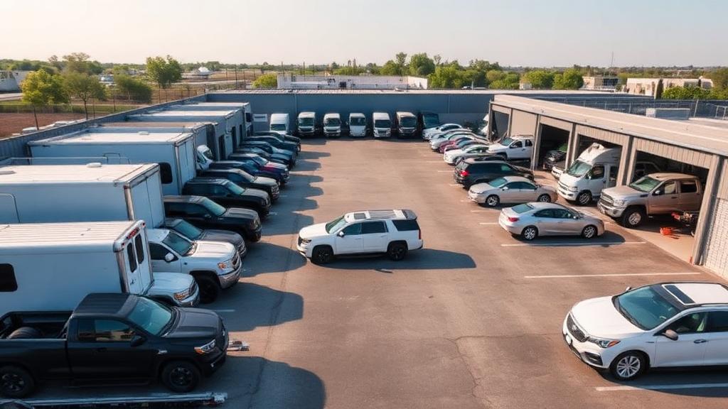 Impounded vehicle lot with release office